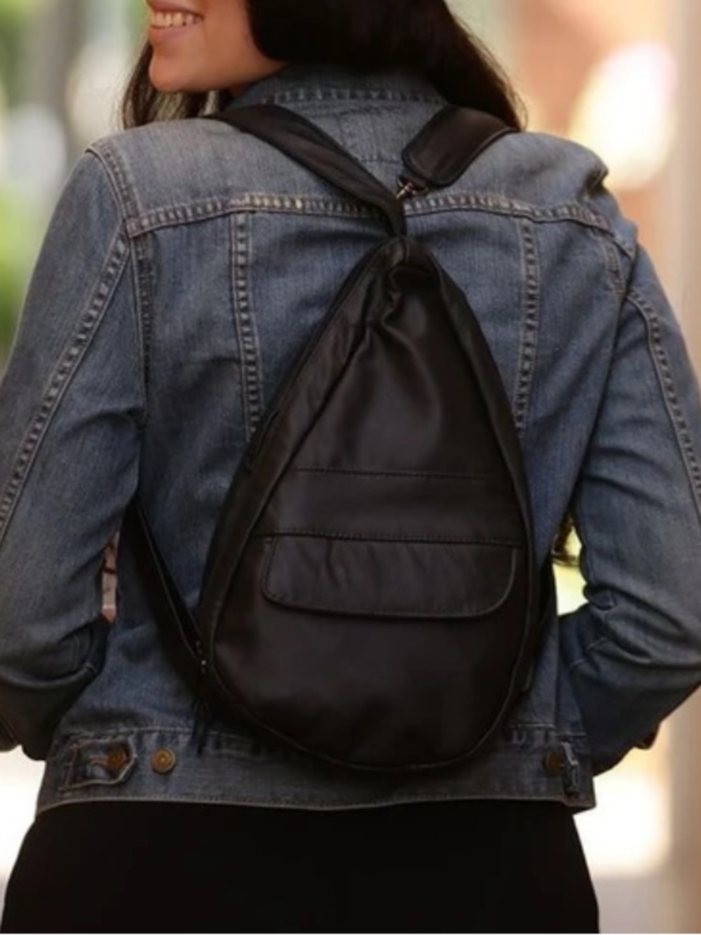 Ace Leather Goods Travelmate Backpack Black Leather Handcrafted EUC - Picture 2 of 12